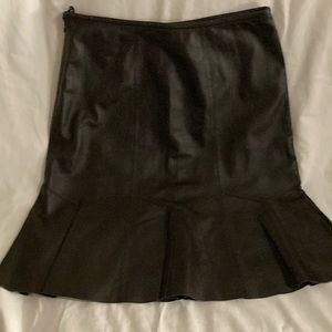 ALFANI DARK BROWN LEATHER SKIRT 12
